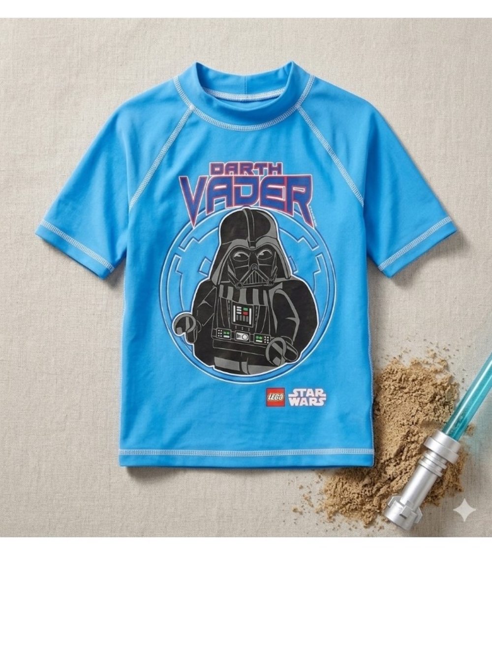 Lego Star Wars Darth Vader Bright Blue Graphic Shirt